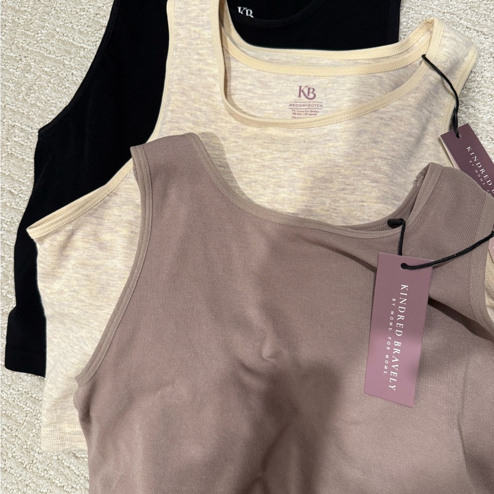 Kindred Bravely Bamboo Longline Nursing Top Trio